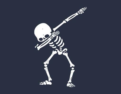 起飞手势矢量骷颅头矢量卡通人物矢量人体骨架矢量卡通骷髅