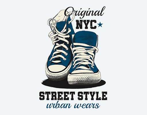 帆布鞋矢量卡通鞋子手绘鞋子图案