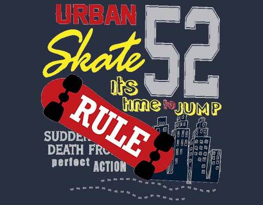 数字字母矢量卡通滑板矢量建筑剪影矢量数字52图案