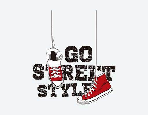 破碎英文字母矢量卡通鞋子矢量帆布鞋矢量