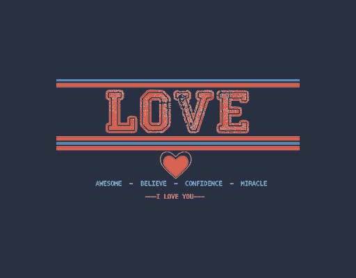 破碎英文字母矢量卡通爱心矢量彩色线条矢量