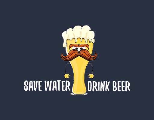 卡通饮料矢量啤酒杯子矢量手写英文字母大胡子