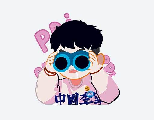 卡通男孩矢量望远镜男孩手绘男孩简笔画矢量中国李宁男孩矢量