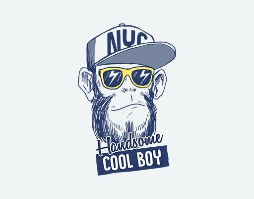 卡通猴子头像戴帽子的猴子大猩猩头像戴帽子的猴子戴眼镜猴子