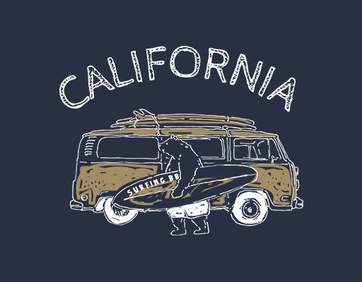 卡通汽车矢量手绘冲浪熊矢量破碎英文字母客车