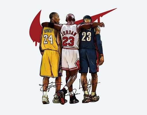 人物背影矢量科比背影图案耐克标志矢量篮球人物