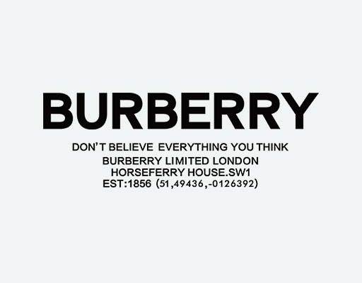 burberry英文字母矢量简约文字矢量巴宝莉英文字母