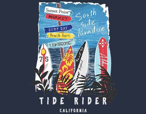 夏日风景图案矢量滑板矢量海洋矢量图案海洋风景画矢量冲浪板矢量