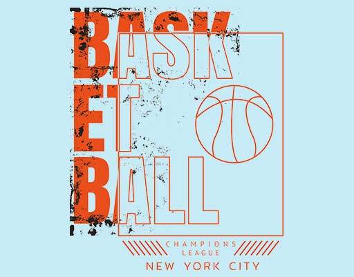 卡通篮球矢量英文字母矢量篮球线条矢量方形图案