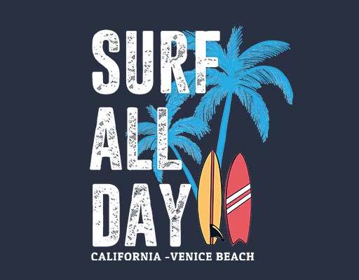 椰子树矢量滑板矢量英文字母矢量破碎文字矢量冲浪滑板矢量