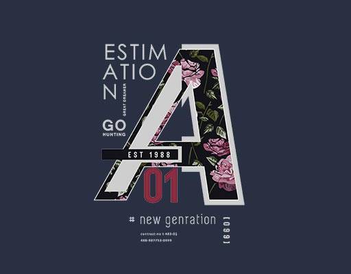 英文字母A矢量花朵文字矢量文字剪影矢量简约英文字母