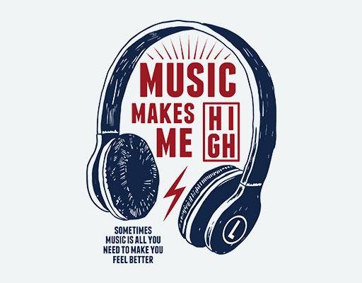 耳机矢量图案英文字母矢量音乐图案手绘耳机剪影矢量music图案