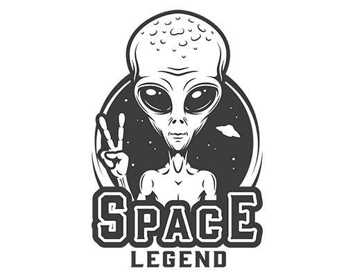 外星人矢量卡通人物矢量怪异人物星空矢量素材卡通黑色人物卡通