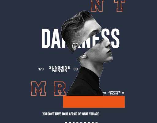 男孩矢量英文字母图案破碎男孩文字印花人物帅气男孩印花素材