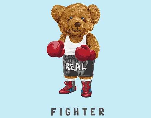 拳击小熊矢量英文字母小熊运动的小熊矢量搏击小熊素材高清