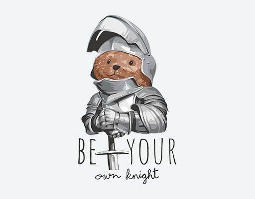 拿剑的小熊矢量武士小熊矢量盔甲小熊图案