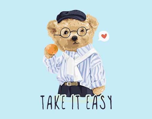 卡通酷酷的小熊矢量英文字母小熊绅士小熊卡通矢量毛绒玩具矢量