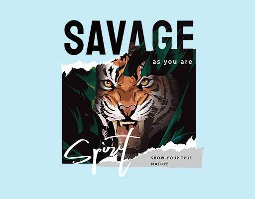 老虎矢量印花动物矢量素材森林矢量素材卡通撕裂效果矢量老虎