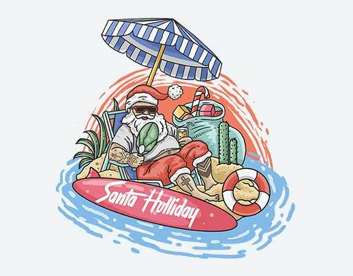 圣诞老人矢量风景矢量英文字母男装卡通人物夏日风景