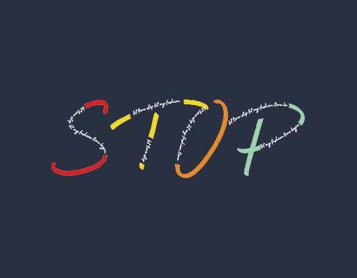 英文字母矢量素材卡通矢量彩色线条英文字母stop图案