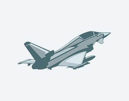 卡通飞机矢量线条机械战斗机图案飞机素材卡通