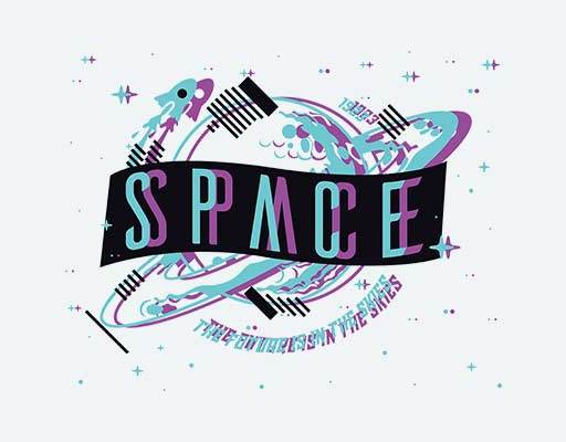 太空素材矢量飞机剪影矢量英文字母卡通矢量素材线条点