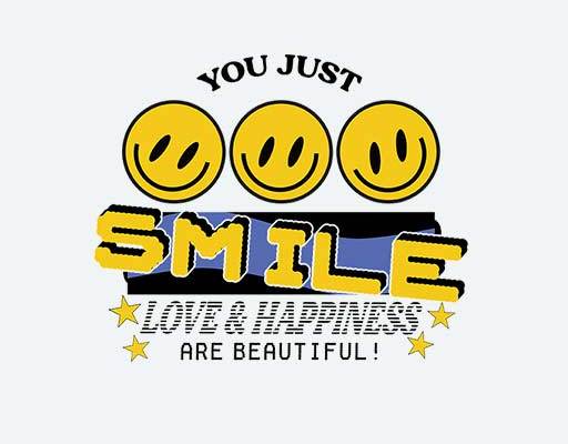 微笑脸矢量卡通英文字母矢量线条字母图案