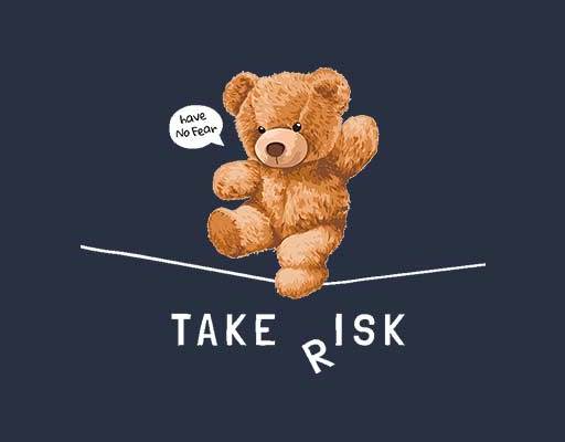 耍杂技的小熊矢量走钢丝的熊棕色毛绒玩具熊图案可爱小熊英文字母图案