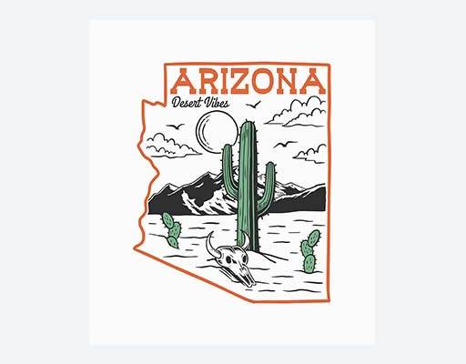 夏季风景图案沙漠矢量素材仙人掌矢量卡通阳光日出矢量