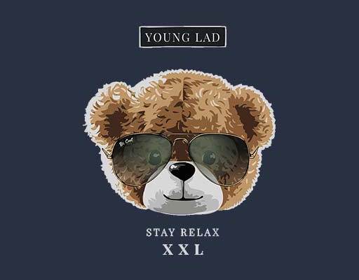 戴墨镜的小熊矢量英文字母矢量小熊小熊头像棕色小熊头像矢量可爱熊头