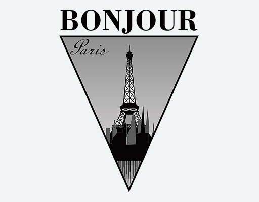 英文字母矢量三角形矢量埃菲尔铁塔风景图案巴黎矢量