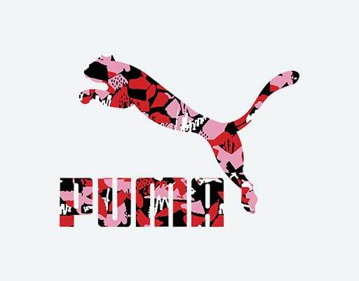puma彪马矢量印花素材老虎豹子剪影彩色彪马logo矢量
