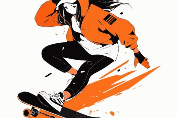 滑板女生-81408