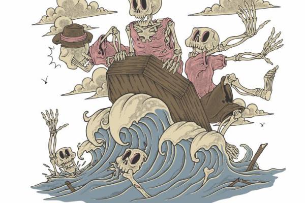 骷髅人划浪-77818