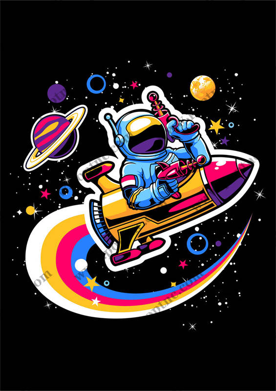 太空主题服装印花设计