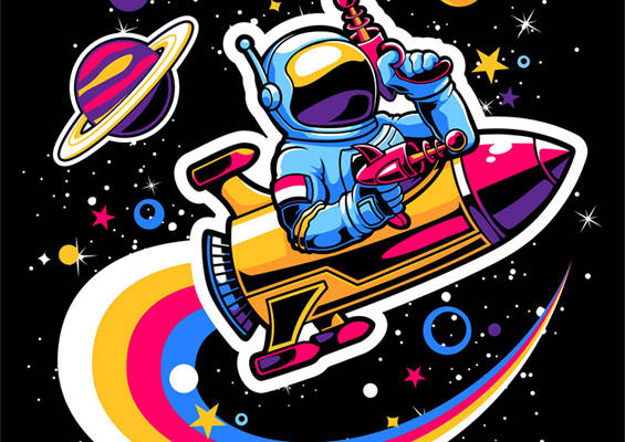 太空探险主题服装印花设计,引领时尚潮流