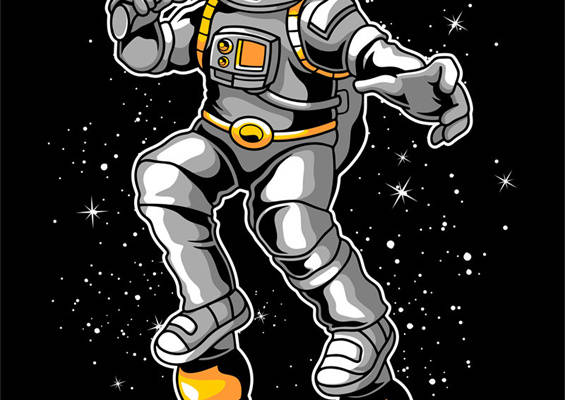 太空探险家服装印花设计，展现独特个性