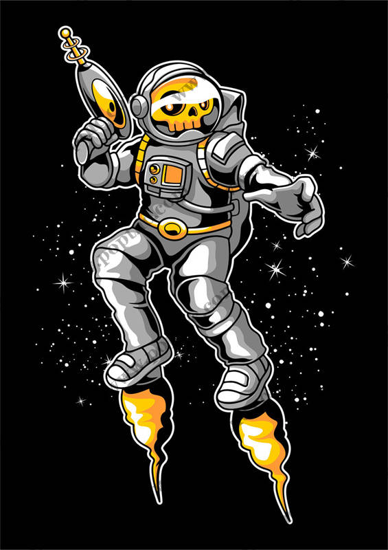 太空探险家服装印花设计,展现独特个性