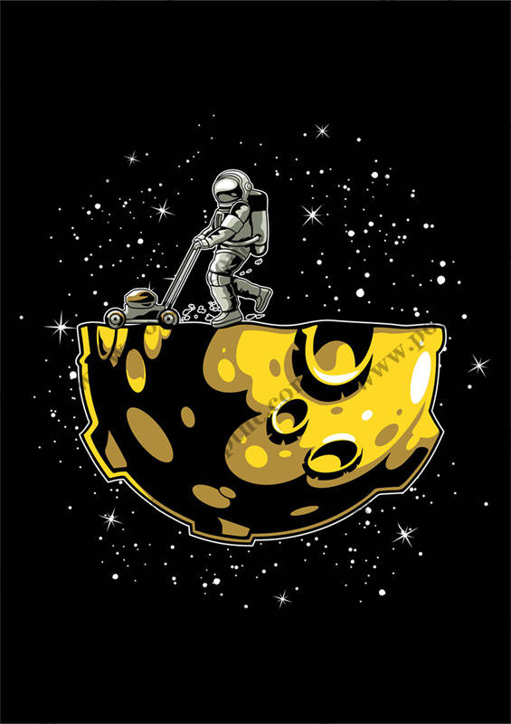 创意月球探险服装印花设计,展现太空漫游魅力