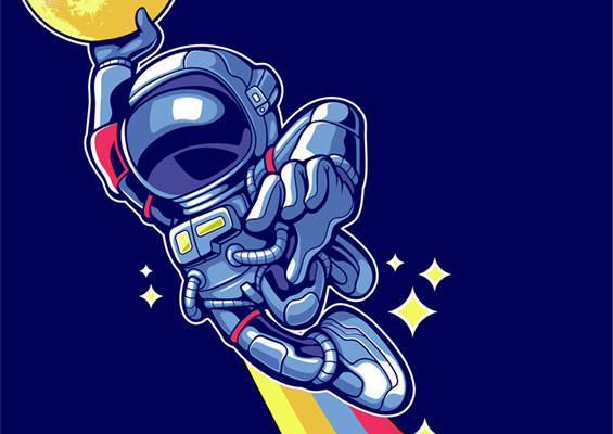 创意太空宇航员服装印花设计