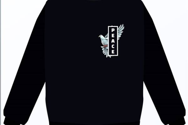 独特和平鸽主题服装裁片印花设计