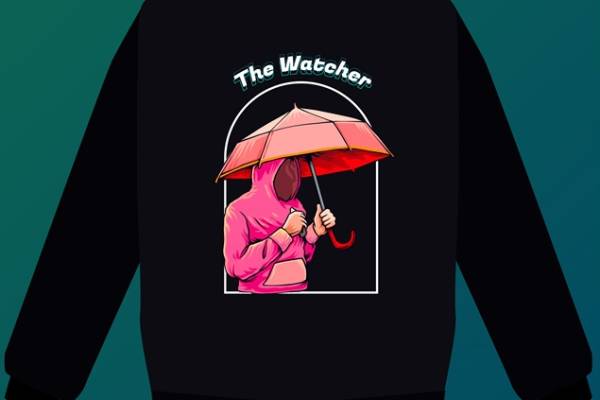 独特设计服装裁片印花：神秘守护者主题