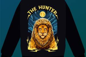 时尚猎人主题服装印花设计，展现个性与力量