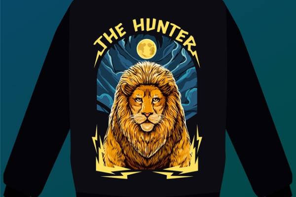 时尚猎人主题服装印花设计，展现个性与力量