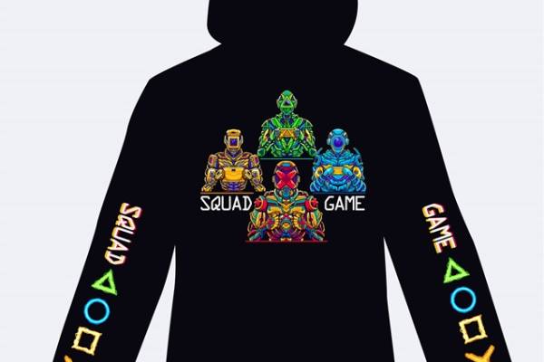 炫酷游戏主题服装裁片印花设计，展现个性时尚