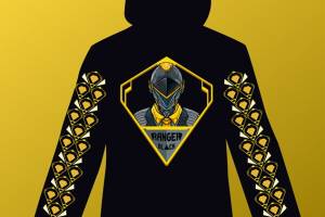 时尚潮流黑金服装裁片印花设计