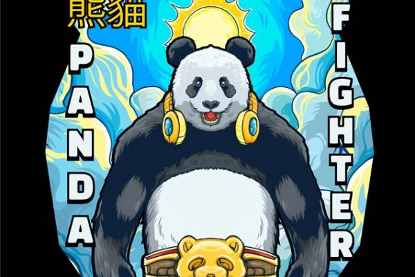 时尚熊猫主题服装印花设计，引领街头潮流