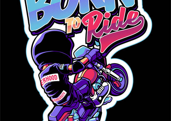 时尚街头风格摩托车服装印花设计