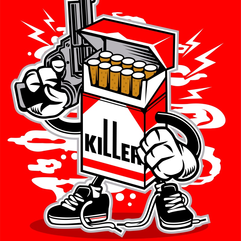 时尚街头风格服装印花设计：Killer Box啤酒箱图案