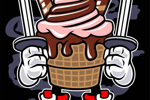 创意冰淇淋服装裁片印花设计,趣味个性时尚选择